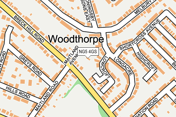 NG5 4GS map - OS OpenMap – Local (Ordnance Survey)