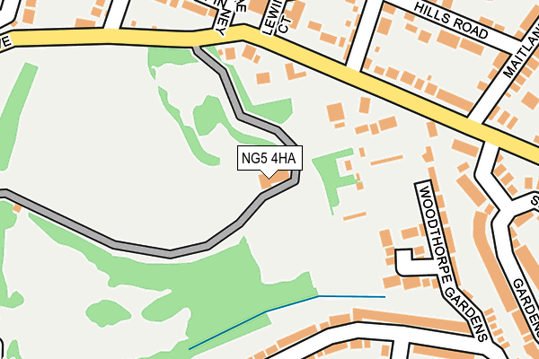 NG5 4HA map - OS OpenMap – Local (Ordnance Survey)