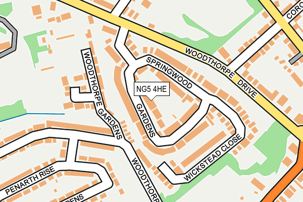 NG5 4HE map - OS OpenMap – Local (Ordnance Survey)