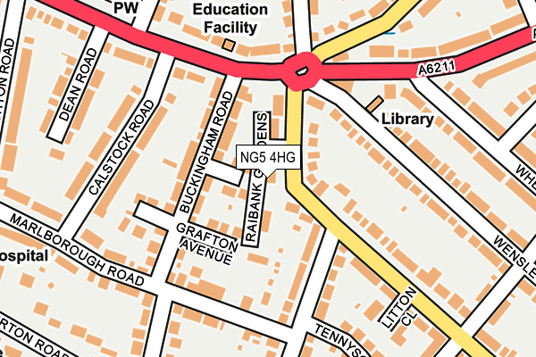 NG5 4HG map - OS OpenMap – Local (Ordnance Survey)
