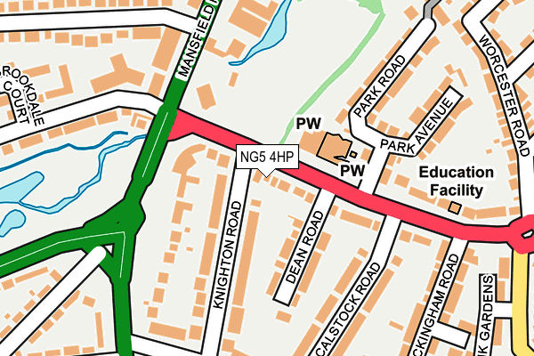 NG5 4HP map - OS OpenMap – Local (Ordnance Survey)