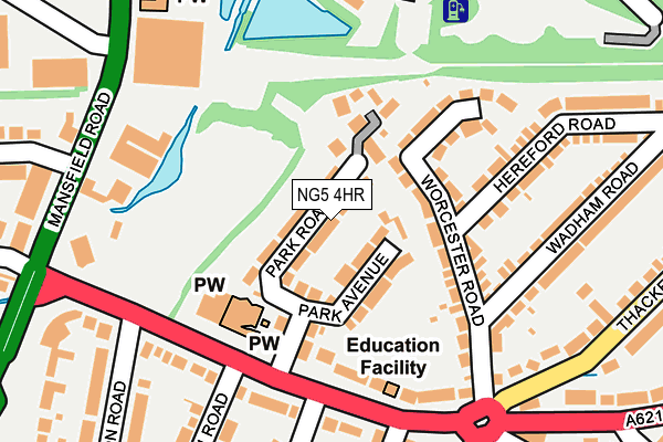 NG5 4HR map - OS OpenMap – Local (Ordnance Survey)