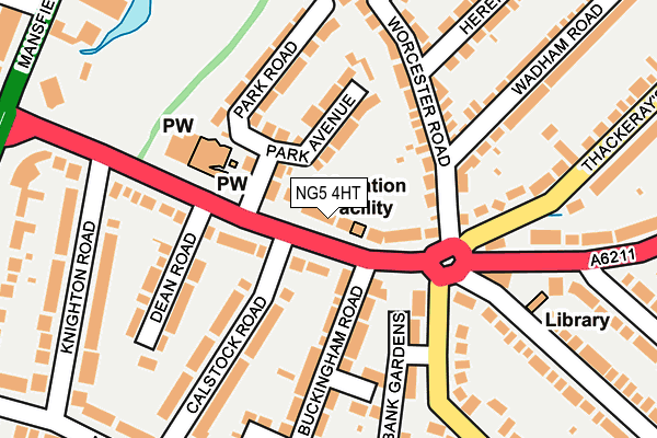 NG5 4HT map - OS OpenMap – Local (Ordnance Survey)