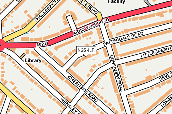 NG5 4LF map - OS OpenMap – Local (Ordnance Survey)