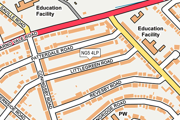 NG5 4LP map - OS OpenMap – Local (Ordnance Survey)