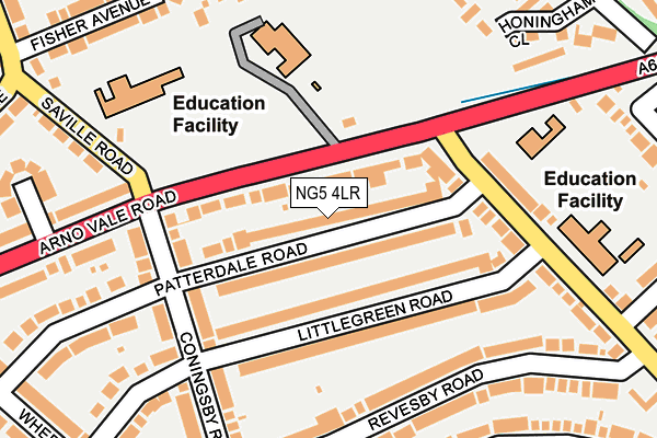 NG5 4LR map - OS OpenMap – Local (Ordnance Survey)