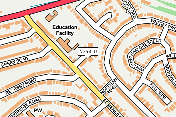 NG5 4LU map - OS OpenMap – Local (Ordnance Survey)