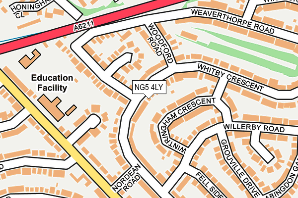 NG5 4LY map - OS OpenMap – Local (Ordnance Survey)