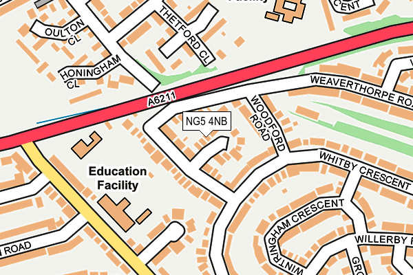 NG5 4NB map - OS OpenMap – Local (Ordnance Survey)