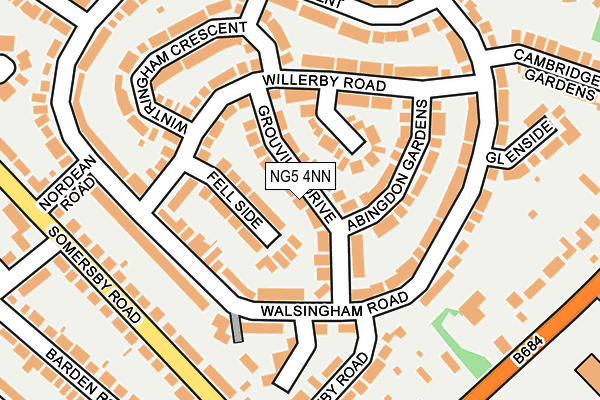 NG5 4NN map - OS OpenMap – Local (Ordnance Survey)