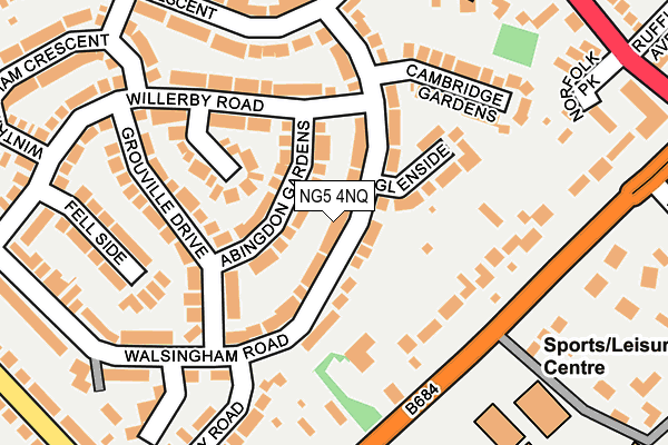 NG5 4NQ map - OS OpenMap – Local (Ordnance Survey)