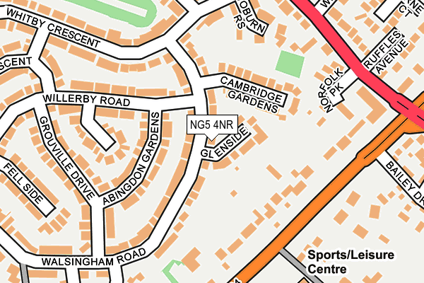 NG5 4NR map - OS OpenMap – Local (Ordnance Survey)