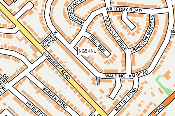 NG5 4NU map - OS OpenMap – Local (Ordnance Survey)