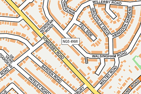 NG5 4NW map - OS OpenMap – Local (Ordnance Survey)