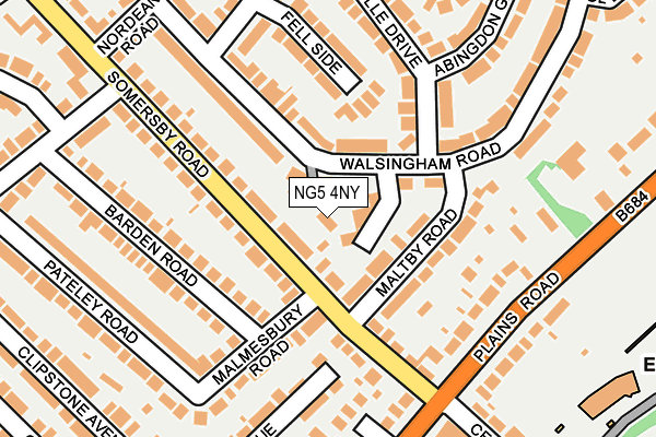 NG5 4NY map - OS OpenMap – Local (Ordnance Survey)