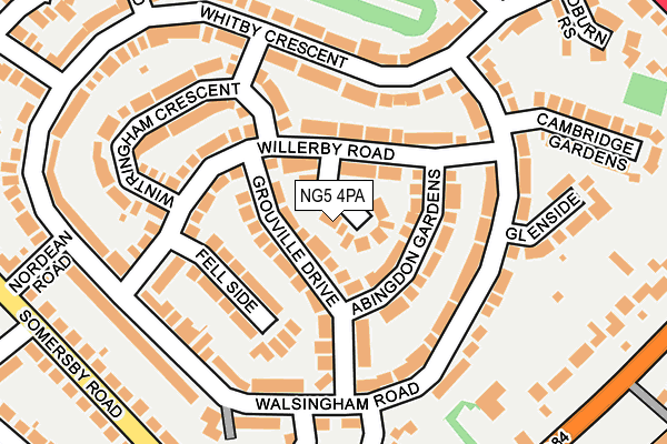 NG5 4PA map - OS OpenMap – Local (Ordnance Survey)