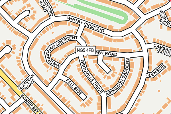 NG5 4PB map - OS OpenMap – Local (Ordnance Survey)