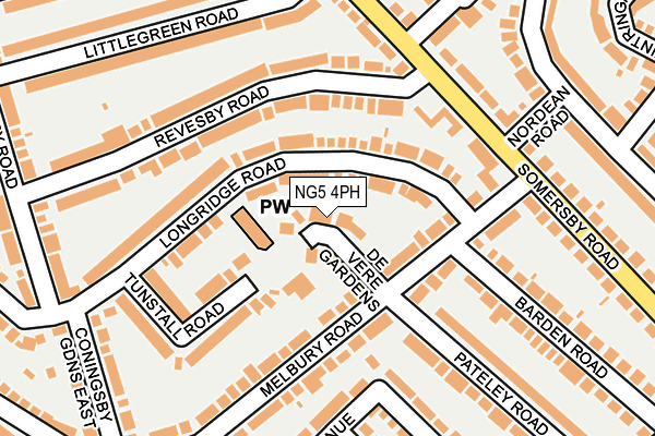 NG5 4PH map - OS OpenMap – Local (Ordnance Survey)