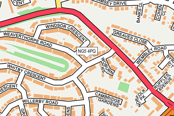 NG5 4PQ map - OS OpenMap – Local (Ordnance Survey)