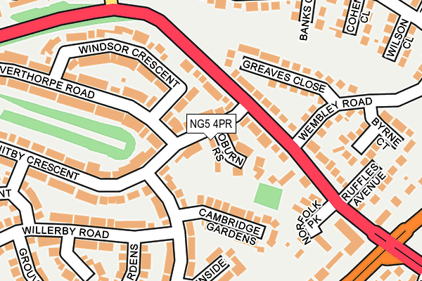 NG5 4PR map - OS OpenMap – Local (Ordnance Survey)