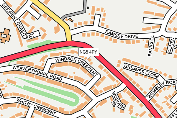 NG5 4PY map - OS OpenMap – Local (Ordnance Survey)