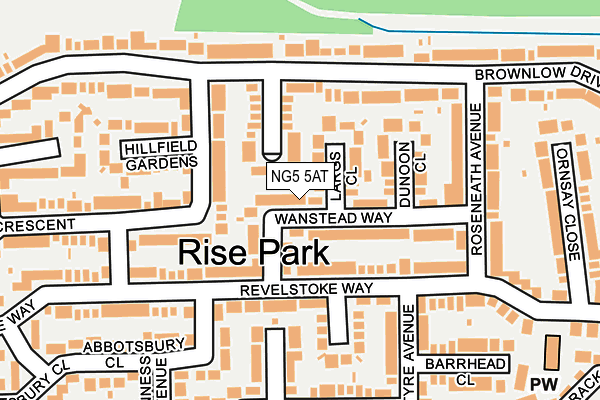 NG5 5AT map - OS OpenMap – Local (Ordnance Survey)