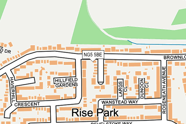 NG5 5BE map - OS OpenMap – Local (Ordnance Survey)