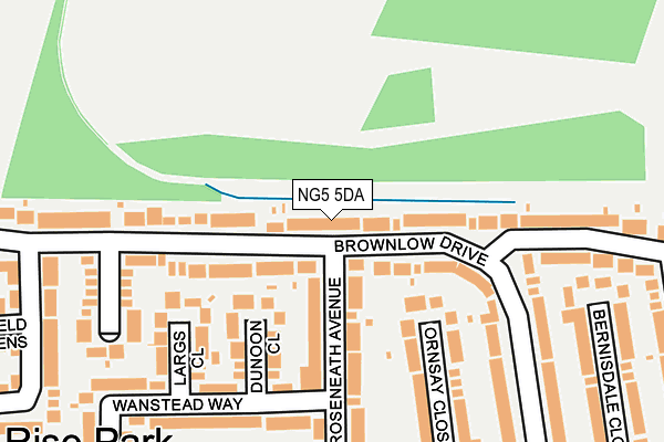 NG5 5DA map - OS OpenMap – Local (Ordnance Survey)