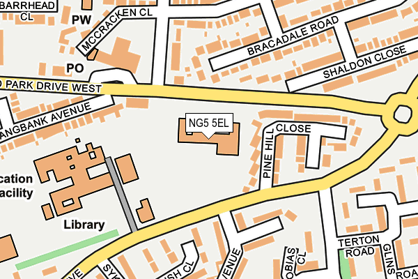 NG5 5EL map - OS OpenMap – Local (Ordnance Survey)