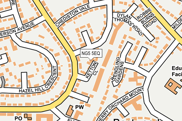 NG5 5EQ map - OS OpenMap – Local (Ordnance Survey)