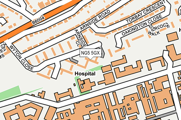 NG5 5GX map - OS OpenMap – Local (Ordnance Survey)