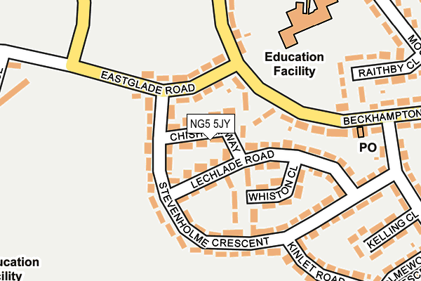 NG5 5JY map - OS OpenMap – Local (Ordnance Survey)