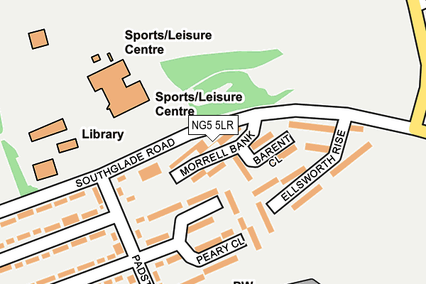 NG5 5LR map - OS OpenMap – Local (Ordnance Survey)