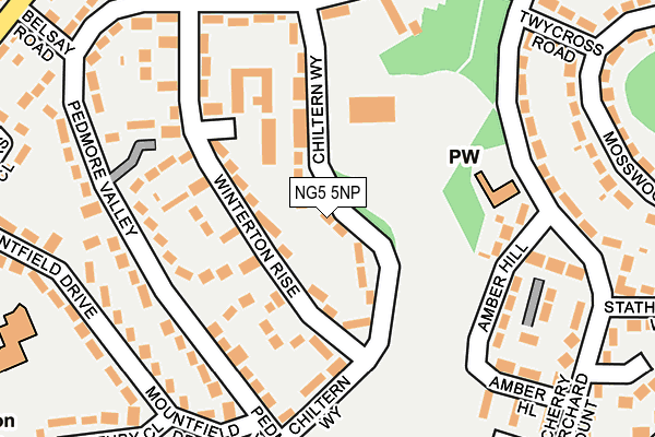 NG5 5NP map - OS OpenMap – Local (Ordnance Survey)