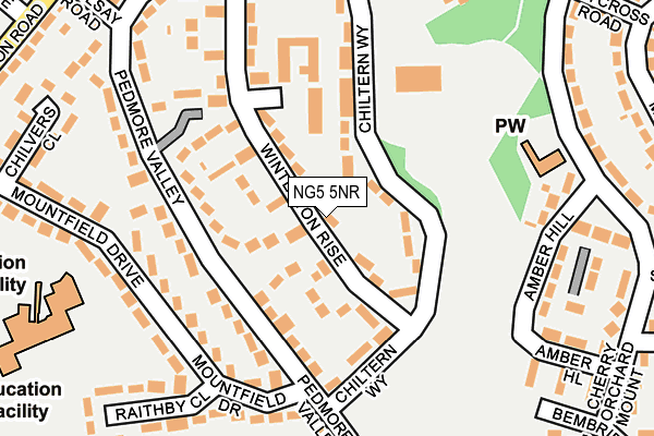 NG5 5NR map - OS OpenMap – Local (Ordnance Survey)