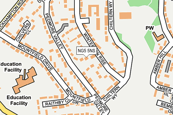 NG5 5NS map - OS OpenMap – Local (Ordnance Survey)