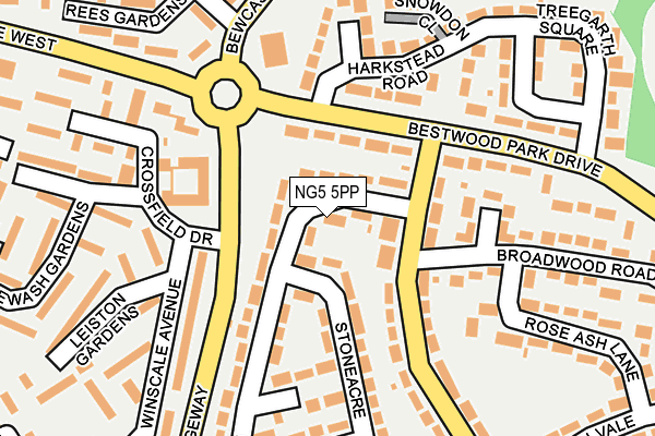 NG5 5PP map - OS OpenMap – Local (Ordnance Survey)