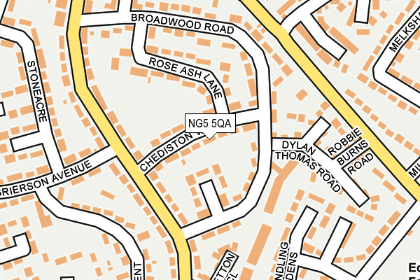 NG5 5QA map - OS OpenMap – Local (Ordnance Survey)