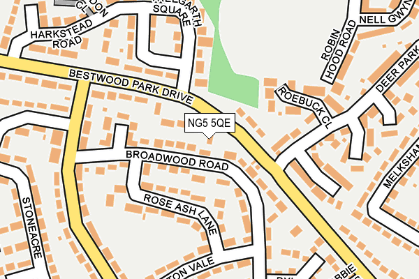 NG5 5QE map - OS OpenMap – Local (Ordnance Survey)