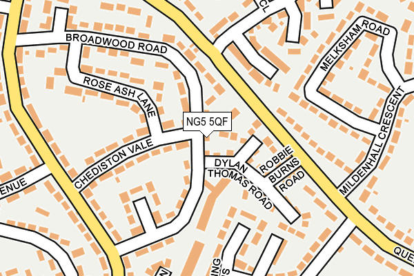 NG5 5QF map - OS OpenMap – Local (Ordnance Survey)