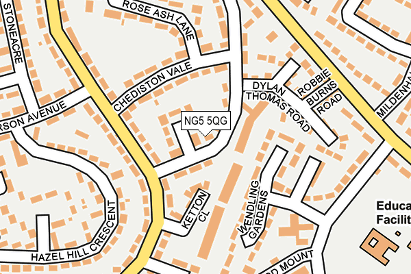 NG5 5QG map - OS OpenMap – Local (Ordnance Survey)