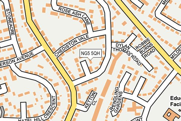 NG5 5QH map - OS OpenMap – Local (Ordnance Survey)