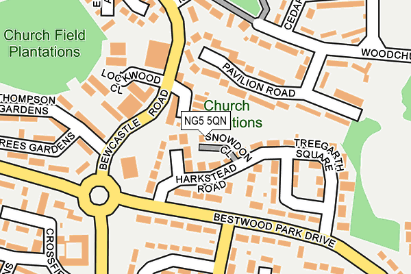 NG5 5QN map - OS OpenMap – Local (Ordnance Survey)