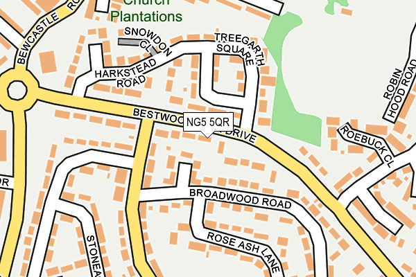 NG5 5QR map - OS OpenMap – Local (Ordnance Survey)