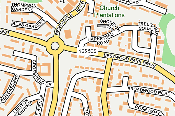 NG5 5QS map - OS OpenMap – Local (Ordnance Survey)