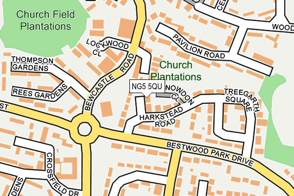 NG5 5QU map - OS OpenMap – Local (Ordnance Survey)