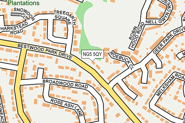 NG5 5QY map - OS OpenMap – Local (Ordnance Survey)