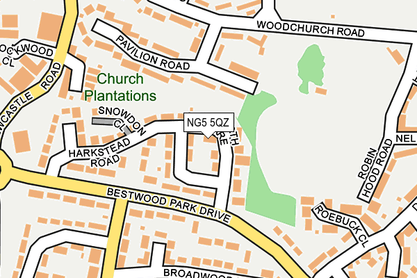 NG5 5QZ map - OS OpenMap – Local (Ordnance Survey)