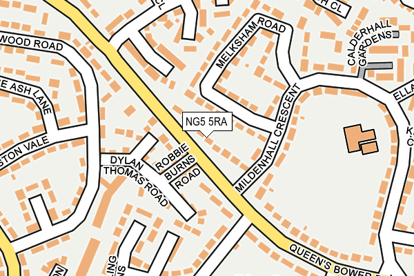 NG5 5RA map - OS OpenMap – Local (Ordnance Survey)