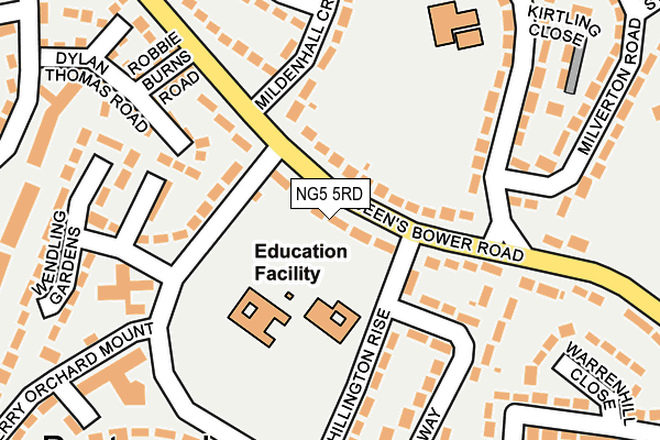 NG5 5RD map - OS OpenMap – Local (Ordnance Survey)